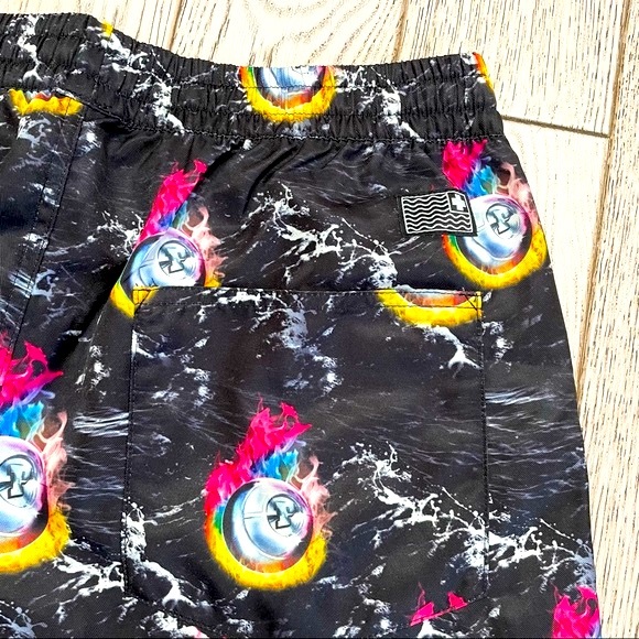 Pink Dolphin Shorts Pink Dolphin Chrome 8ball Black Shorts Szml Nwt